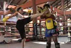 Trish Stratus Muay Thai training