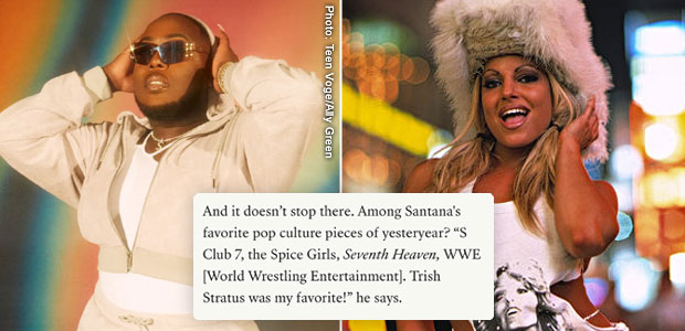 Saucy Santana's fandom for Trish Stratus leaves fans buzzing