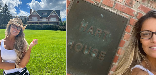 Trish Stratus visits famous Hart House