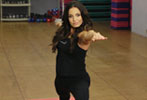 Trish Stratus shows three yoga moves to do every day